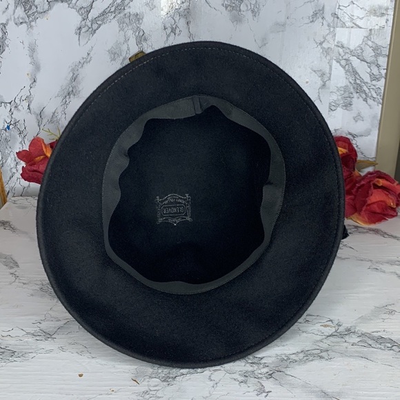 Vintage Midcentury Glenover Henry Pollack Black Wool Feather Cloche Bucket … - Picture 8 of 9